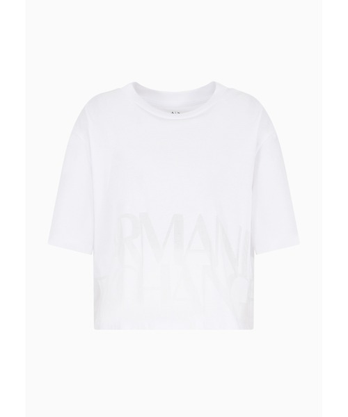 ARMANI EXCHANGE（アルマーニエクスチェンジ）の「【A|X アルマーニ エクスチェンジ】デザインロゴ　半袖クルーネッククロップドTシャツ/CROPPED（Tシャツ/カットソー・レディース・ホワイト系その他/ブラック・SMALL/MEDIUM/LARGE/X-SMALL）」の10枚目の写真