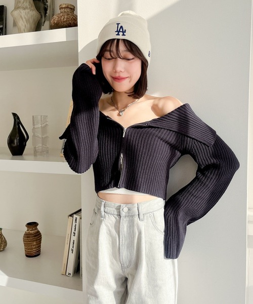 Heather(ヘザー)の「【NEW ERA】Basic Cuff Knit 989328(ニットキャップ/ビーニー・レディース・ブラック/アイボリー・ONE SIZE)」の4枚目の写真