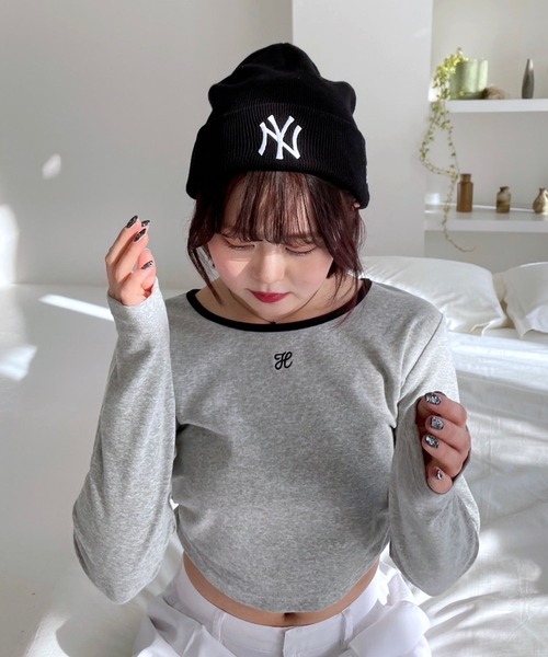 Heather(ヘザー)の「【NEW ERA】Basic Cuff Knit 989328(ニットキャップ/ビーニー・レディース・ブラック/アイボリー・ONE SIZE)」の15枚目の写真