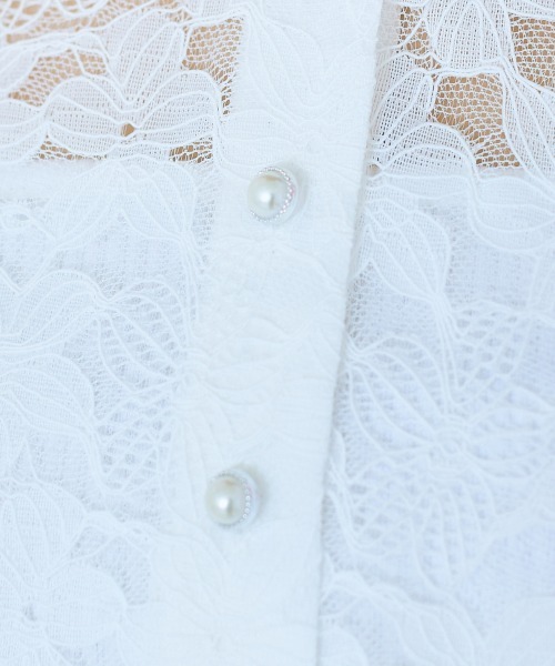 marun（マルン）の「＜大きいサイズ＞ レースカーディガン marun（カーディガン/ボレロ・レディース・オフホワイト/ブラック・L/5L/4L/3L/LL）」の7枚目の写真