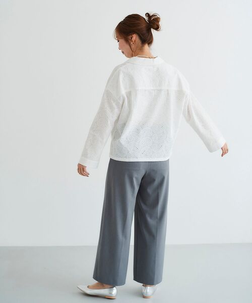 le.coeur blanc（ルクールブラン）の「サイドバックルベルトタックパンツ（その他パンツ・レディース・グレー/ベージュ/ブラック・38/36）」の13枚目の写真