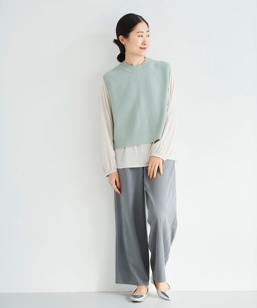 le.coeur blanc（ルクールブラン）の「サイドバックルベルトタックパンツ（その他パンツ・レディース・グレー/ベージュ/ブラック・38/36）」の17枚目の写真