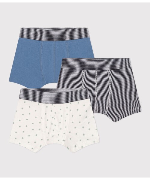 【セール】トランクス３枚組（トランクス）｜PETIT BATEAU（プチバトー） 5,009円