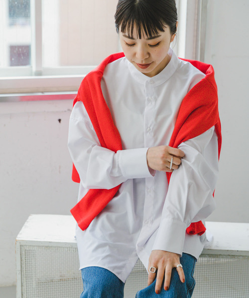 ITEMS URBANRESEARCH（アイテムズ アーバンリサーチ）の「バンドカラービッグシャツ（シャツ/ブラウス・レディース・ライトブルー/ブルー/ホワイト・FREE）」の18枚目の写真