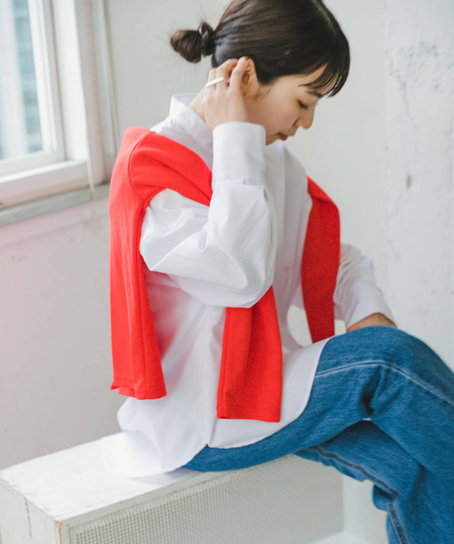 ITEMS URBANRESEARCH（アイテムズ アーバンリサーチ）の「バンドカラービッグシャツ（シャツ/ブラウス・レディース・ライトブルー/ブルー/ホワイト・FREE）」の19枚目の写真