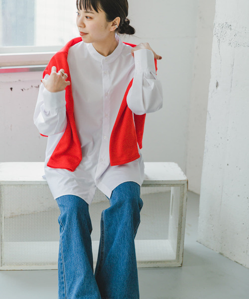 ITEMS URBANRESEARCH（アイテムズ アーバンリサーチ）の「バンドカラービッグシャツ（シャツ/ブラウス・レディース・ライトブルー/ブルー/ホワイト・FREE）」の20枚目の写真