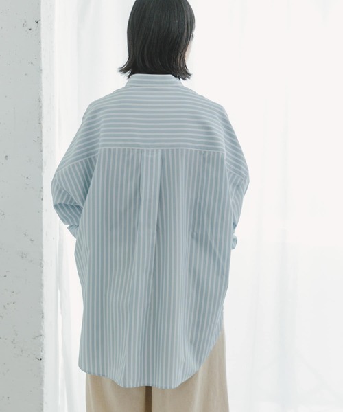 ITEMS URBANRESEARCH（アイテムズ アーバンリサーチ）の「バンドカラービッグシャツ（シャツ/ブラウス・レディース・ライトブルー/ブルー/ホワイト・FREE）」の22枚目の写真