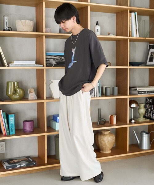 PUBLUX（パブリュクス）の「Bohemian Chop/ボヘミアンチョップ パーカーDOG アニマルプリントTシャツ　限定展開（Tシャツ/カットソー・レディース・オフホワイト/チャコールグレー/ピンク・S/M/L）」の8枚目の写真