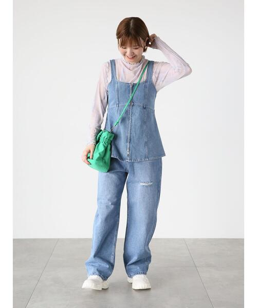 Lugnoncure（ルノンキュール）の「ダメージデニムパンツ（その他パンツ・レディース・ブラック/オフホワイト/ブルー・S/M/L）」の5枚目の写真