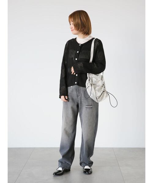 Lugnoncure（ルノンキュール）の「ダメージデニムパンツ（その他パンツ・レディース・ブラック/オフホワイト/ブルー・S/M/L）」の16枚目の写真