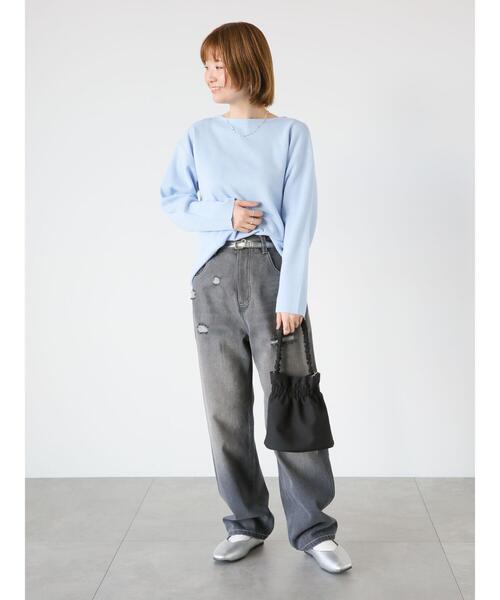 Lugnoncure（ルノンキュール）の「ダメージデニムパンツ（その他パンツ・レディース・ブラック/オフホワイト/ブルー・S/M/L）」の22枚目の写真