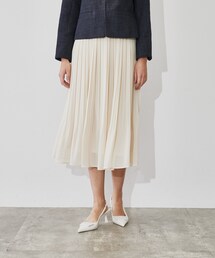 ◆【手洗い可】ジョーゼットプリーツスカート