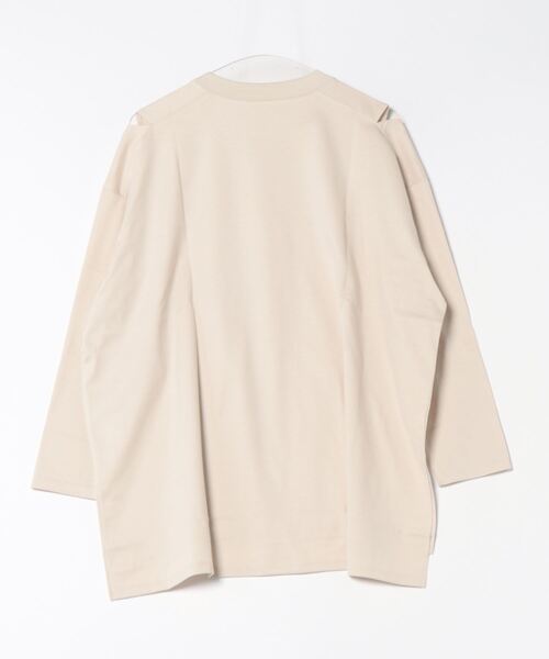 DouDou（ドゥドゥ）の「袖スリットTEE（Tシャツ/カットソー・レディース・ブラック/ライトベージュ/オフホワイト・FREE）」の7枚目の写真