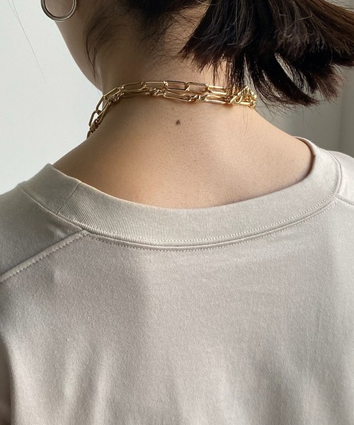 DouDou（ドゥドゥ）の「袖スリットTEE（Tシャツ/カットソー・レディース・ブラック/ライトベージュ/オフホワイト・FREE）」の13枚目の写真