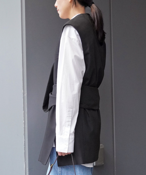 AP STUDIO（エーピーストゥディオ）の「【GAUCHERE/ゴシェール】デザインジレ（ベスト・レディース・ブラック・FREE）」の2枚目の写真