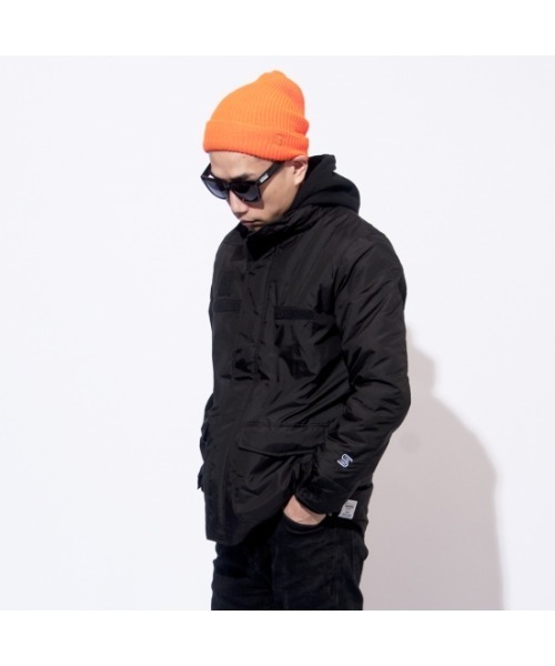Starting Over(スターティングオーバー)の「【THE STRAIT (ストレイト)】NYLON MILITARY JKT(ミリタリージャケット・メンズ・オリーブドラブ/ブラック・L/M)」の2枚目の写真