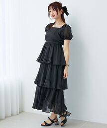 MAJESTIC LEGON | プリーツティアードワンピース(ワンピース)