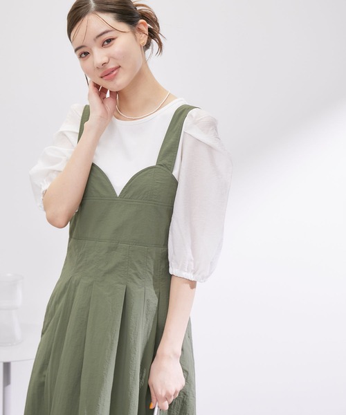 ROPE' PICNIC(ロペピクニック)の「袖異素材カットトップス(Tシャツ/カットソー・レディース・オフホワイト/ライトグレー/ブラック・38)」の14枚目の写真