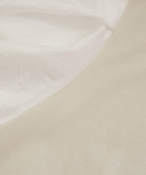 ROPE' PICNIC(ロペピクニック)の「袖異素材カットトップス(Tシャツ/カットソー・レディース・オフホワイト/ライトグレー/ブラック・38)」の5枚目の写真