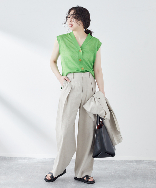 journal standard L'essage（ジャーナルスタンダードレサージュ）の「GALAXY シアーベスト（ベスト・レディース・ライトグレー/モスグリーン/チャコールグレー・FREE）」の17枚目の写真