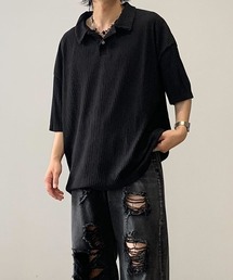 Theater code | ▲short sleeve pleats polo shirt / 半袖 プリーツ ポロシャツ(ポロシャツ)