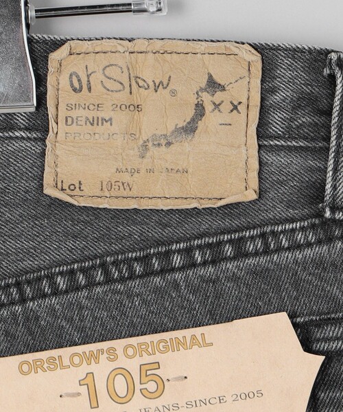 orSlow（オアスロウ）の「Orslow/オアスロー 105 90S BLACK DENIM STONE/ブラックデニム/ストーンウォッシュ加工（デニムパンツ・メンズ・ブラック・1/2/3）」の6枚目の写真
