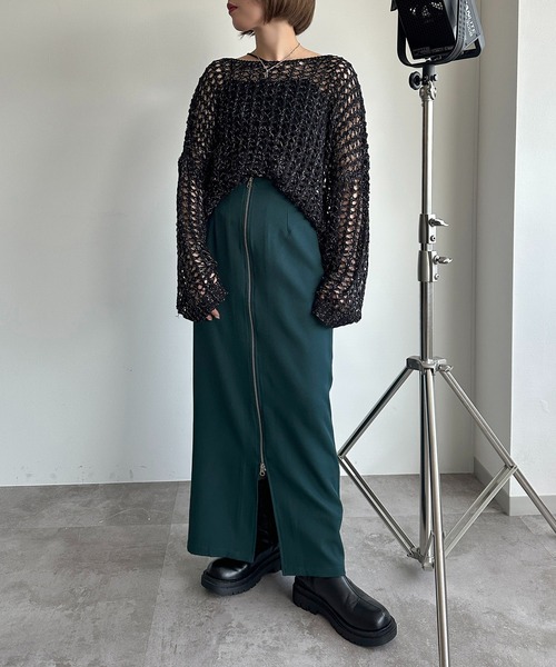 apres jour mignon（アプレジュールミニョン）の「ダブルジップナロースカート【ZOZOTOWN限定アイテム】（スカート・レディース・グリーン系その他/チャコールグレー/ブラック・SMALL/X-LARGE/MEDIUM）」の6枚目の写真