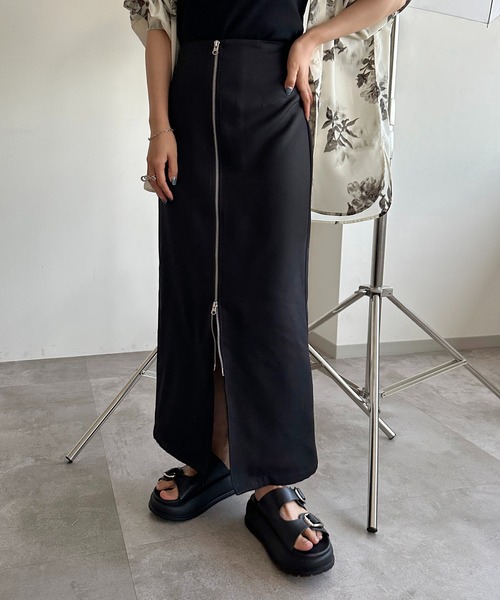 Diesel ジョグ　ダブルジップ　ベロアスカート apres jour mignon（アプレジュールミニョン）の「ダブルジップナロー