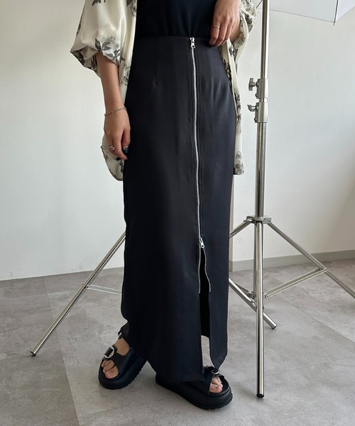 apres jour mignon（アプレジュールミニョン）の「ダブルジップナロースカート【ZOZOTOWN限定アイテム】（スカート・レディース・グリーン系その他/チャコールグレー/ブラック・SMALL/X-LARGE/MEDIUM）」の20枚目の写真