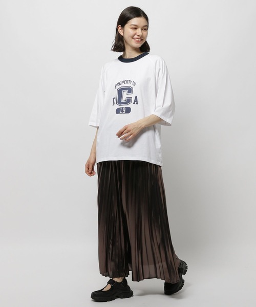 Champion（チャンピオン）の「【Champion(チャンピオン)】リンガ七分Ｔシャツ（Tシャツ/カットソー・レディース・ホワイト/グレー/ベージュ・MEDIUM/LARGE）」の5枚目の写真