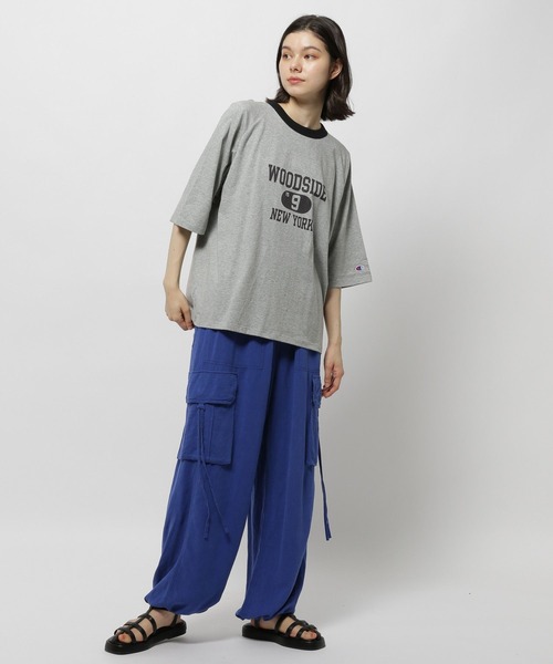 Champion（チャンピオン）の「【Champion(チャンピオン)】リンガ七分Ｔシャツ（Tシャツ/カットソー・レディース・ホワイト/グレー/ベージュ・MEDIUM/LARGE）」の7枚目の写真