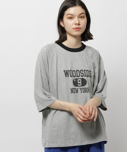 Champion（チャンピオン）の「【Champion(チャンピオン)】リンガ七分Ｔシャツ（Tシャツ/カットソー・レディース・ホワイト/グレー/ベージュ・MEDIUM/LARGE）」の8枚目の写真