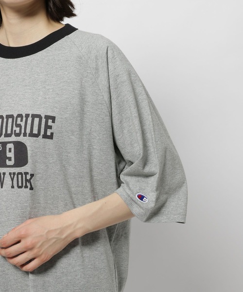 Champion（チャンピオン）の「【Champion(チャンピオン)】リンガ七分Ｔシャツ（Tシャツ/カットソー・レディース・ホワイト/グレー/ベージュ・MEDIUM/LARGE）」の16枚目の写真