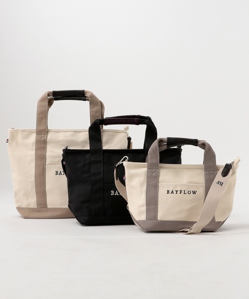 ショルダーZIPロゴトート Lサイズ（トートバッグ）｜BAYFLOW
