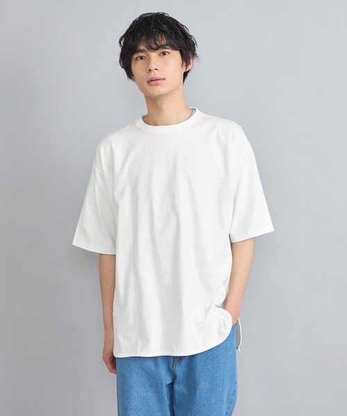 アロー様 ラウンドヘムTシャツ M1411 シアーコットンラウンドヘムTシャツ(M オフホワイト