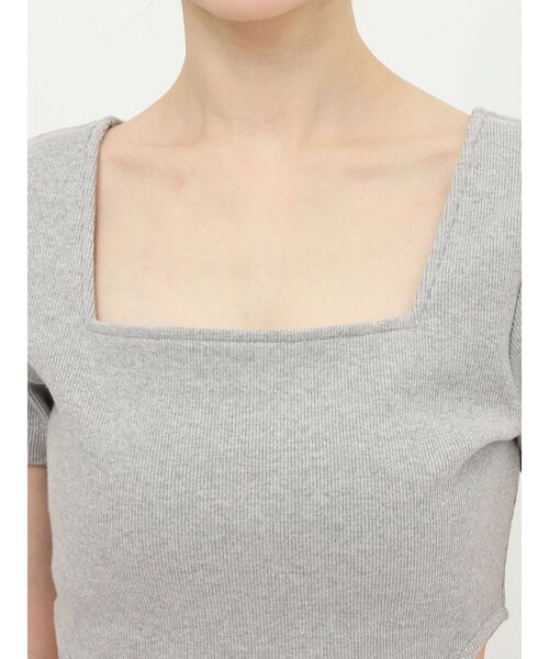 EVRIS（エヴリス）の「サイドチェーンショートトップス（Tシャツ/カットソー・レディース・グレー/ブラック/ホワイト・FREE）」の17枚目の写真