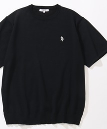 U.S. POLO ASSN. | 【U.S. POLO ASSN./ユーエスポロアッスン】ワンポイント刺繍 クルーショートニットTシャツ(Tシャツ/カットソー)