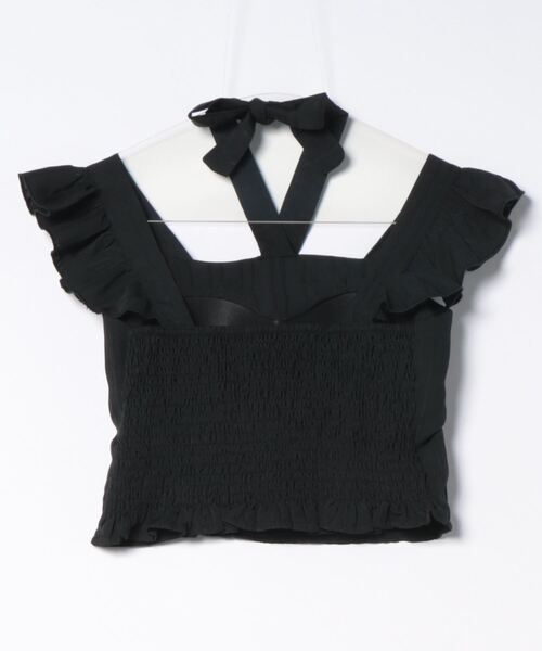 【BLACK PEACE NOW】 フリル リボン ブラウス コルセット風 白 BLACK PEACE NOW】 フリル リボン ブラウス コルセット風 白