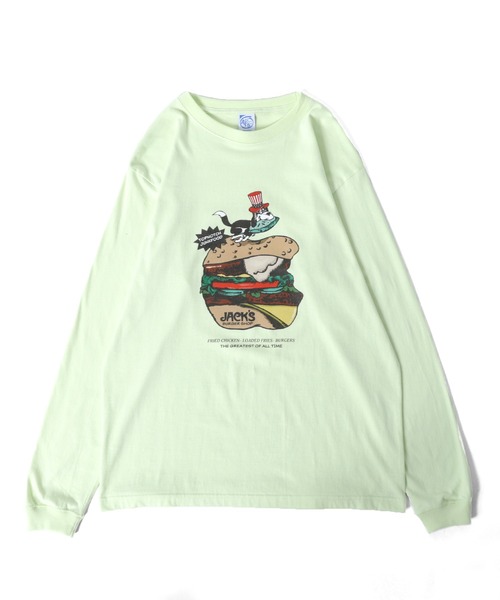 【セール】'JACK'S BURGER SHOP' 5.6oz L/S T-SHIRT - 'JACK'S BURGER SHOP' 5.6oz ロングスリーブTシャツ（Tシャツ/カットソー）｜Almost Famous Shop（オールモストフェイマスショップ）
