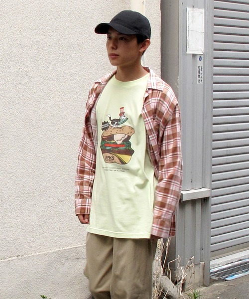 【セール】'JACK'S BURGER SHOP' 5.6oz L/S T-SHIRT - 'JACK'S BURGER SHOP' 5.6oz ロングスリーブTシャツ（Tシャツ/カットソー）｜Almost Famous Shop（オールモストフェイマスショップ）