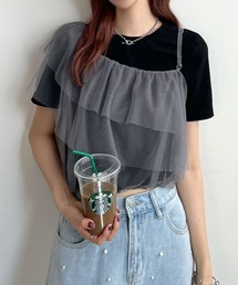 チュールワンショルビスチェ