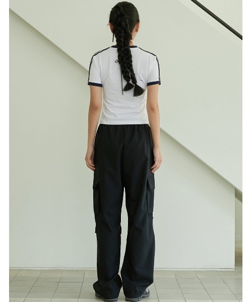 ACOVER(オコボ)の「A'GEM/9 × .kom 『ACOVER/オコボ』 Colored Tape Logo Star Crop Short-Sleeved T-shirt/テープロゴクロップ 半袖カットソー(Tシャツ/カットソー・レディース・ブラック/ホワイト・FREE)」の11枚目の写真
