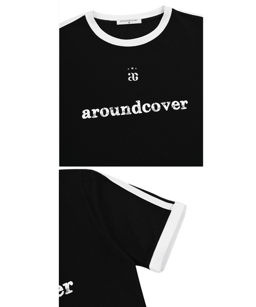 ACOVER(オコボ)の「A'GEM/9 × .kom 『ACOVER/オコボ』 Colored Tape Logo Star Crop Short-Sleeved T-shirt/テープロゴクロップ 半袖カットソー(Tシャツ/カットソー・レディース・ブラック/ホワイト・FREE)」の15枚目の写真