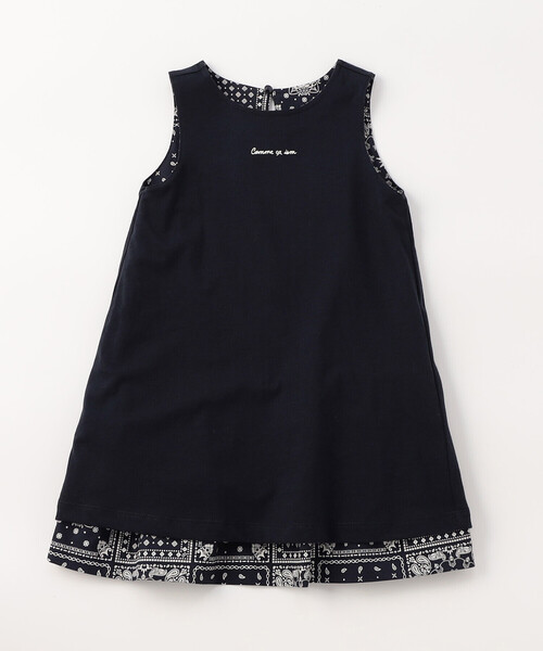 COMME CA ISM（コムサイズム）の「【リバーシブル】ギンガムチェック・バンダナ柄プリント ワンピース（ワンピース・キッズ・チェック/アイボリー系/ネイビー系・110cm/100cm/120cm/130cm/140cm/150cm）」の6枚目の写真