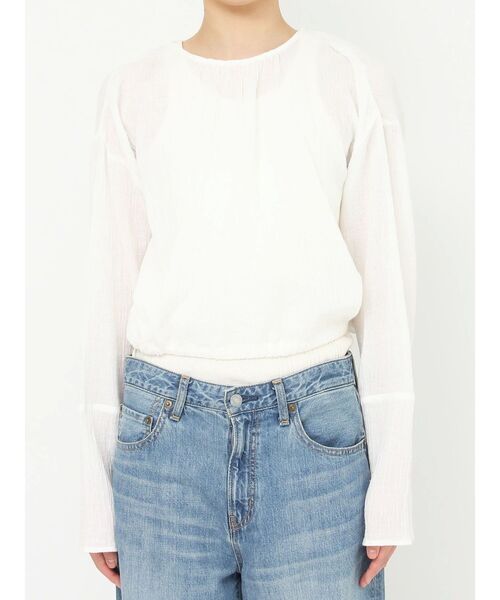 Ungrid（アングリッド）の「ショート丈ブラウス（シャツ/ブラウス・レディース・オフホワイト/オレンジ/グリーン・FREE）」の14枚目の写真