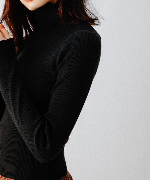 DEICY（デイシー）の「ハイネックリブニット（ニット/セーター・レディース・オフホワイト/ベージュ・FREE）」の13枚目の写真