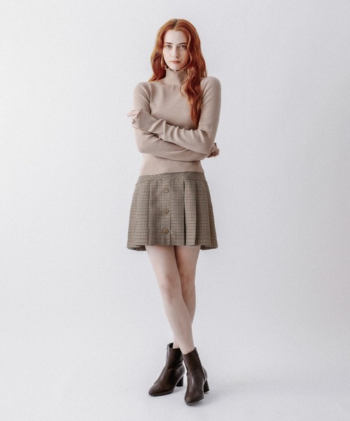 DEICY（デイシー）の「ハイネックリブニット（ニット/セーター・レディース・オフホワイト/ベージュ・FREE）」の3枚目の写真