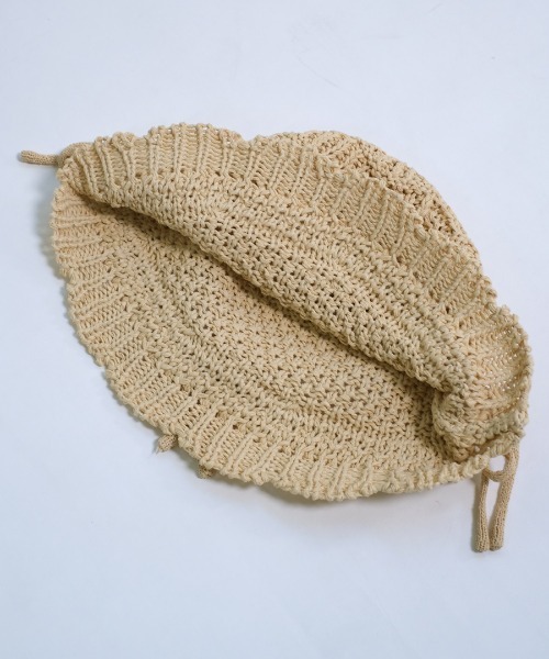 shopnikoniko（ショップニコニコ）の「リボン クロシェ編み ペーパーハット（ハット・レディース・ホワイト/ベージュ・フリー）」の13枚目の写真