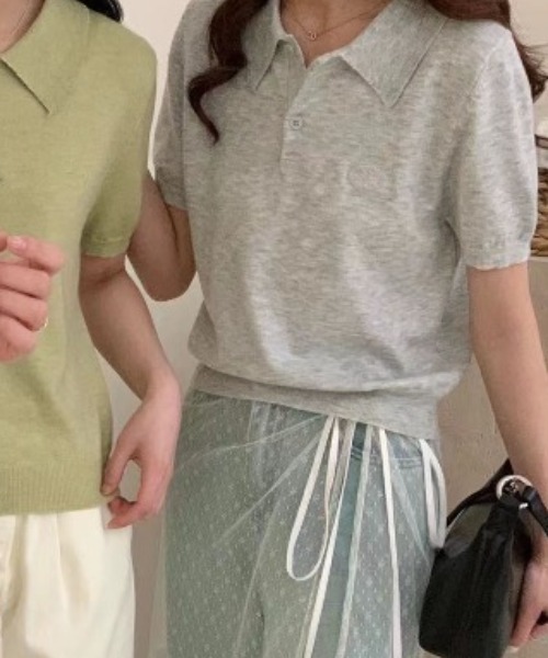 半袖ポロニット（ポロシャツ）｜LAC-VERT（ラック・ヴェール）の