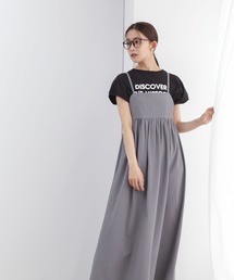 【ZOZO限定】ギャバストレッチギャザーキャミソールワンピース